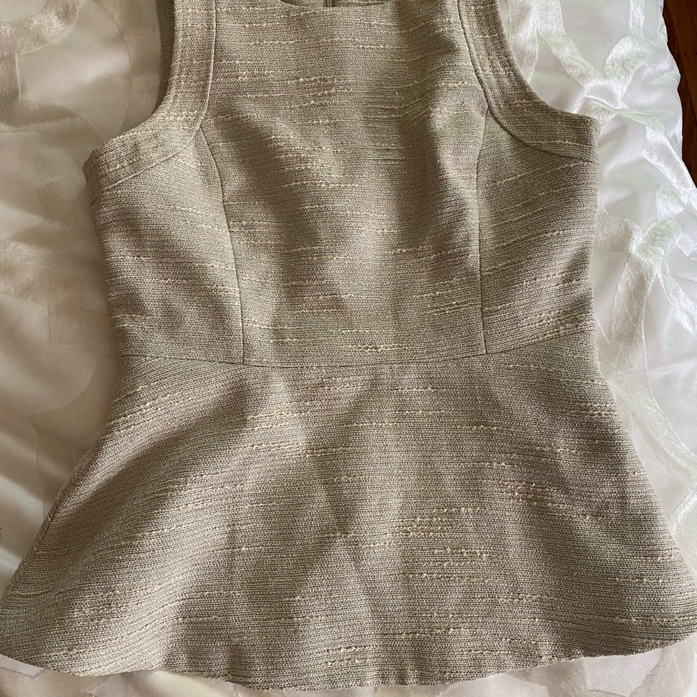 COPY - Tweed gold BR peplum too size 2